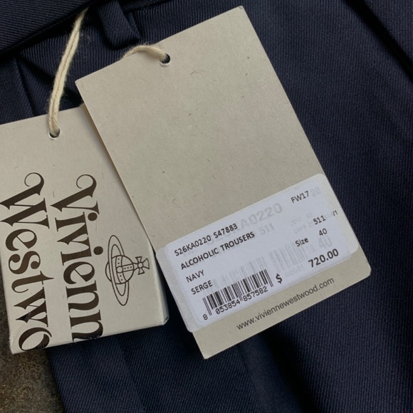 Vivienne Westwood NWT 2017 720$ Asymmetrical Alcoholic Pants with Zipper - Picture 11 of 13